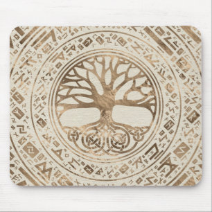 Tree of life -Yggdrasil Runic Pattern Mouse Mat