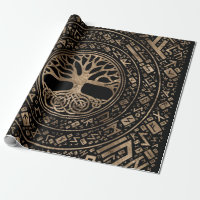 Tree of life -Yggdrasil Runic Pattern
