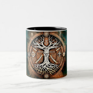 Tree of Life Yggdrasil Two-Tone Coffee Mug