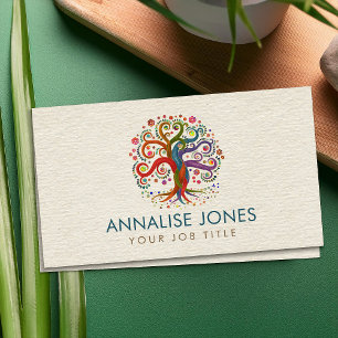 Tree of Life - Yggdrasil - Watercolor swirl Business Card