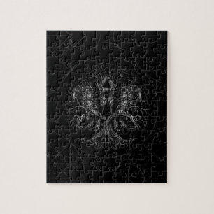 Tree of life -Yggdrasil with ravens Jigsaw Puzzle