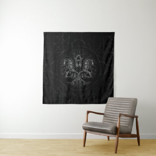 Tree of life -Yggdrasil with ravens Tapestry