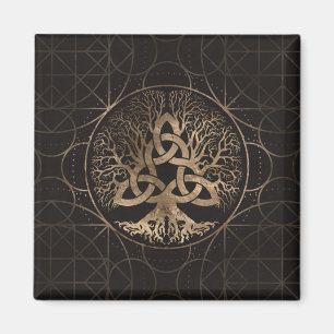 Tree of life -Yggdrasil with Triquetra Magnet