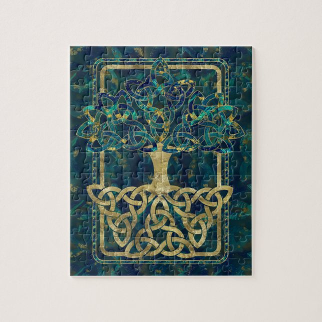 Tree of life - Yggdrasil with Triquetra  symbols Jigsaw Puzzle (Vertical)
