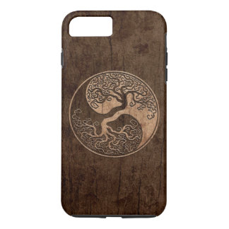 Tree of Life Yin Yang with Wood Grain Effect iPhone 8 Plus/7 Plus Case
