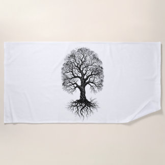 Tree of Life Zen Beach Towel