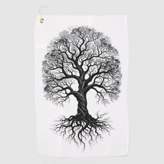 Tree of Life Zen Golf Towel