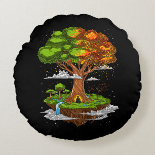 Tree Of Life Zen Meditation Round Cushion