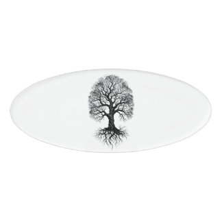 Tree of Life Zen Oval Name Tag