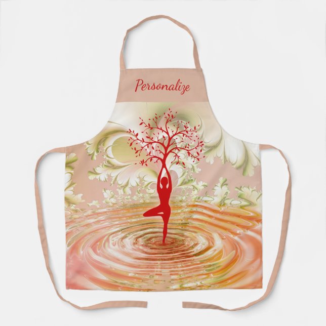 Tree of Life Zen Yoga Mediation Personalised Apron (Front)