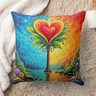 Tree of Love and Life Design Cushion