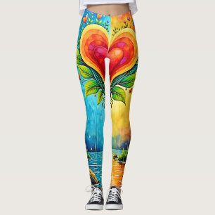 Tree of Love and Life Design Leggings