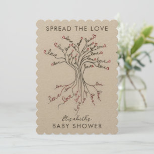 Tree of Love Meaningful Personalised Baby Shower Invitation