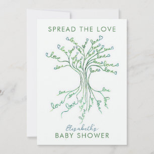  Tree of Love Meaningful Personalised Baby Shower Invitation