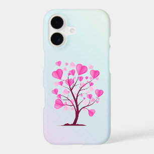 Tree of Love Tree of Hearts Pink Pastel Watercolor
