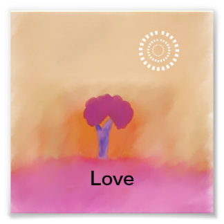 Tree of love: ugly abstract landscape photo print