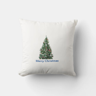 Tree of merry christmas of Throw Pillow 16"x16"