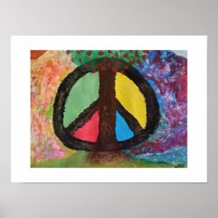 Tree of Peace Abstract Painting Print
