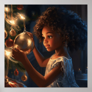 Tree of Reflections: African American Girl Poster