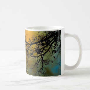 tree on a stormy morning coffee mug