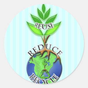 Tree On Top of Earth Roots Stickers