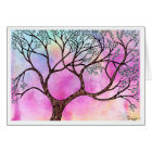 Tree on Vellum with Watercolor Background
