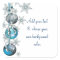 Tree Ornaments Blue Snowflakes Christmas Stickers