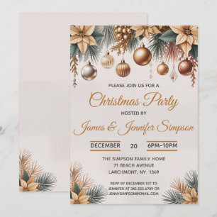 Tree Ornaments Christmas Party Invitation