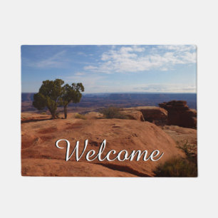 Tree Out of Red Rocks at Canyonlands National Park Doormat