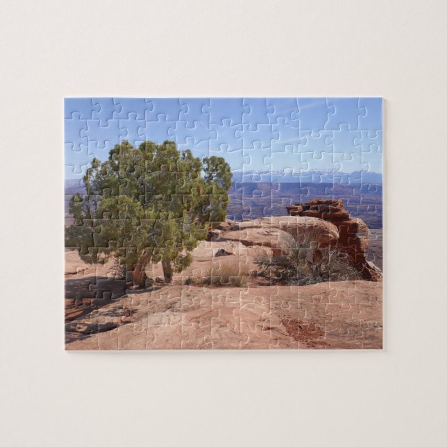 Tree Out of Red Rocks II at Canyonlands Jigsaw Puzzle (Horizontal)