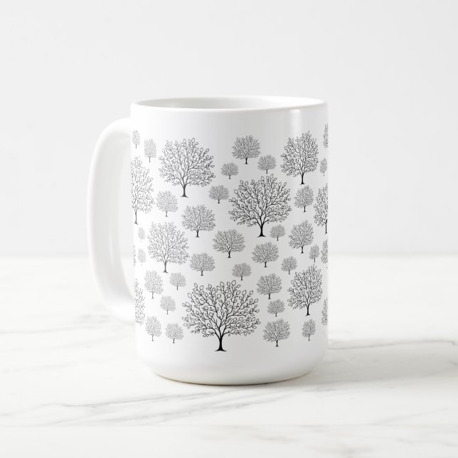 Tree Pattern Coffee Mug (Front Left)