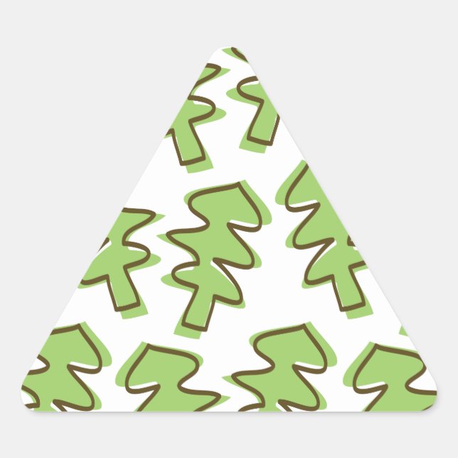 tree patterned triangle sticker (Front)