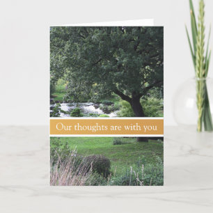 Tree Peaceful Garden Condolences Sympathy Card