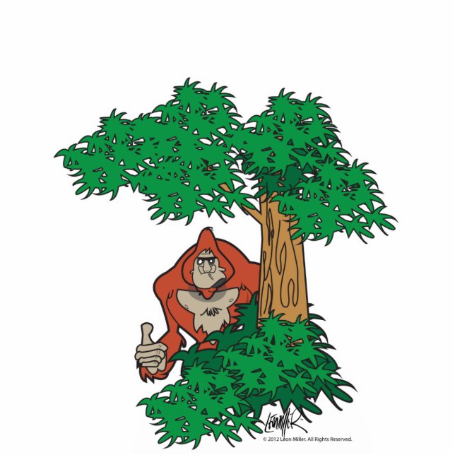 Tree Peeking Sasquatch Photo Sculpture (Front)