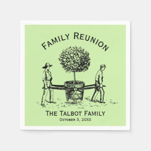 Tree Personalised Family Reunion Paper Napkins