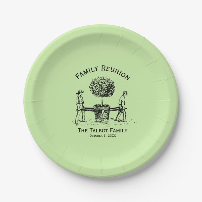 Tree Personalised Family Reunion Paper Plates 2 (Front)