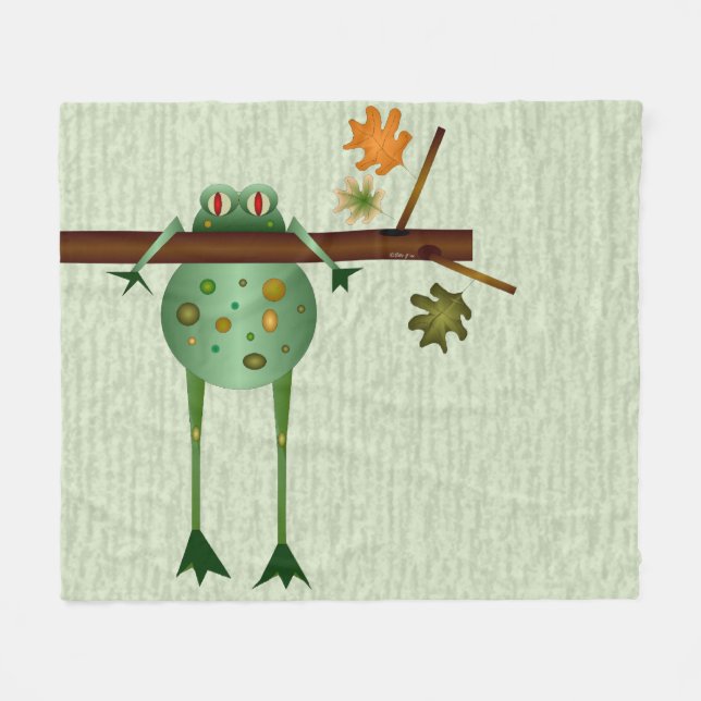 Tree Phrog Fleece Blanket (Front (Horizontal))