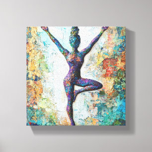 Tree Pose Stretched Canvas Print