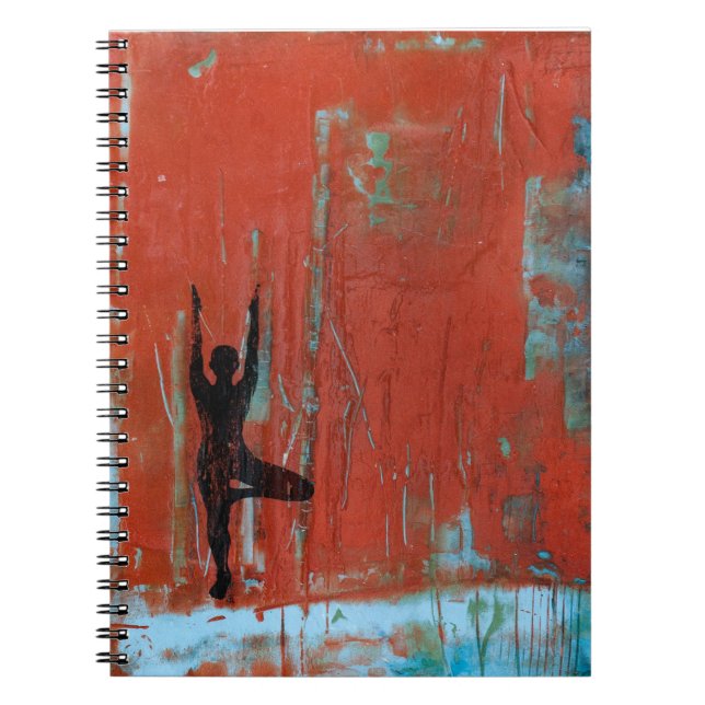 Tree Pose Yoga Girl Photo Notebook (Front)