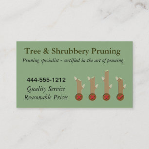 Tree Pruning Business Card examples customisable