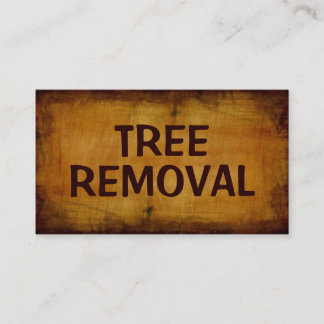 Tree Removal Antique Business Card