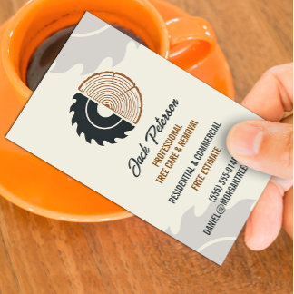 Tree Removal Cutting & Trimming Service Template Business Card