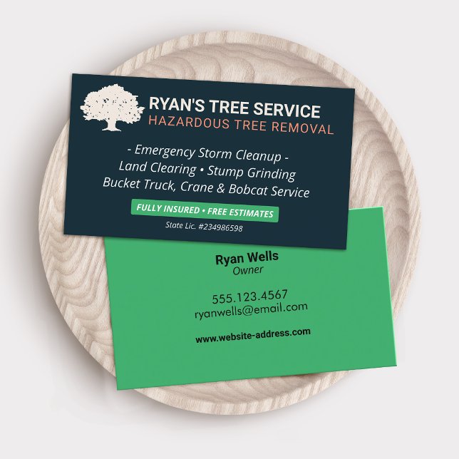 Tree Removal Service Business Card (Creator Uploaded)