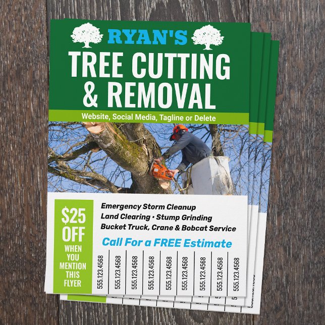Tree Removal Service, Phone Number Flyer (Creator Uploaded)