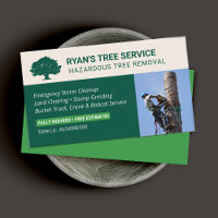 Tree Removal Service Photo Business Card