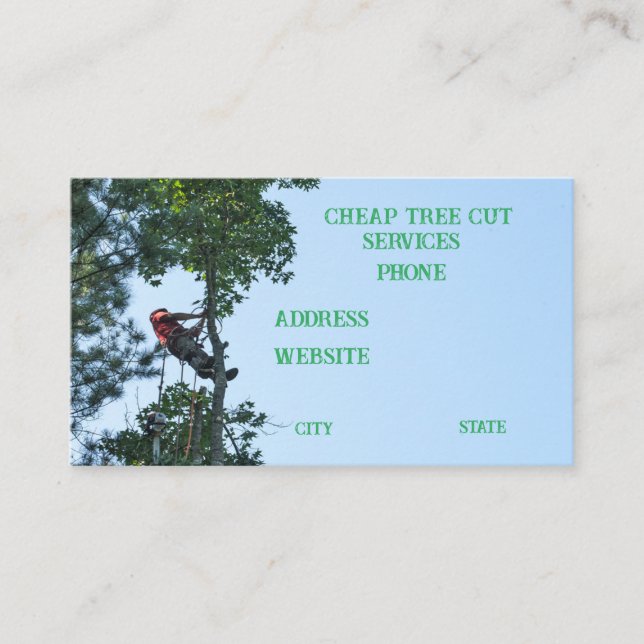 Tree Removal Services Business Card (Front)