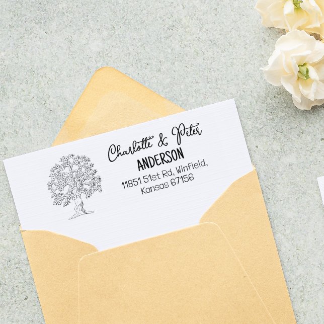 Tree Return Address Family  Rubber Stamp (Creator Uploaded)