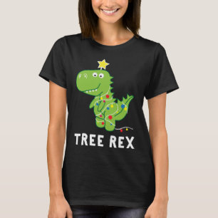 Tree Rex. Animal Pun Funny Dinosaur Christmas Paja T-Shirt