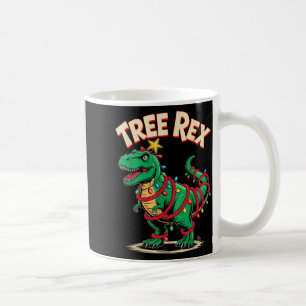 Tree Rex Christmas Costume T-rex Dinosaur Xmas Lig Coffee Mug