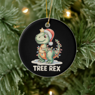 Tree Rex Christmas Dinosaur Xmas Lights T Rex Ceramic Tree Decoration